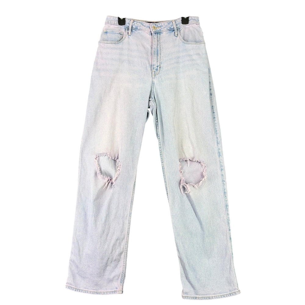 Hollister Ultra High Rise Dad‎ Jeans Women 11 W30 L31 Vintage Stretch Distressed